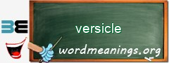 WordMeaning blackboard for versicle